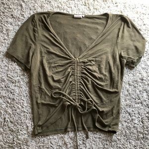 Camo Green Crop Shirt